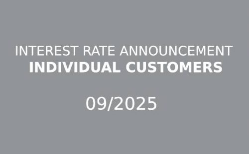 INTEREST RATE ANNOUNCEMENT OF NEW CAR LOAN FOR INDIVIDUAL CUSTOMERS – 09/2025