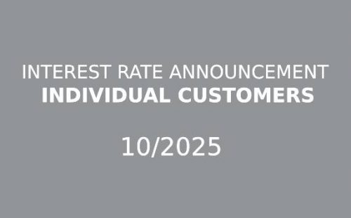 INTEREST RATE ANNOUNCEMENT OF NEW CAR LOAN FOR INDIVIDUAL CUSTOMERS – 10/2025