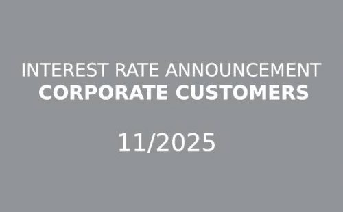 INTEREST RATE ANNOUNCEMENT OF NEW CAR LOAN FOR CORPORATE CUSTOMERS – 11/2025