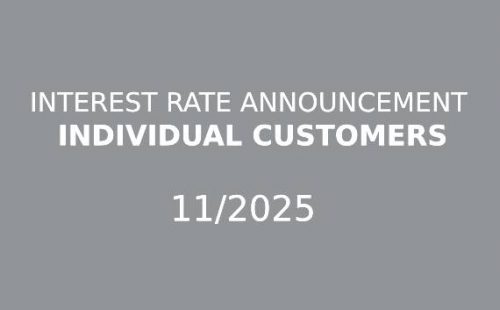 INTEREST RATE ANNOUNCEMENT OF NEW CAR LOAN FOR INDIVIDUAL CUSTOMERS – 11/2025