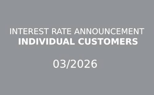 INTEREST RATE ANNOUNCEMENT OF NEW CAR LOAN FOR INDIVIDUAL CUSTOMERS – 03/2026