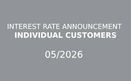 INTEREST RATE ANNOUNCEMENT OF NEW CAR LOAN FOR INDIVIDUAL CUSTOMERS – 05/2026