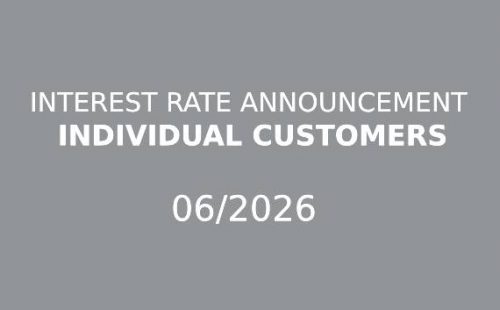 INTEREST RATE ANNOUNCEMENT OF NEW CAR LOAN FOR INDIVIDUAL CUSTOMERS – 06/2026