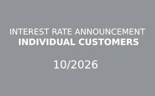 INTEREST RATE ANNOUNCEMENT OF NEW CAR LOAN FOR INDIVIDUAL CUSTOMERS – 10/2026